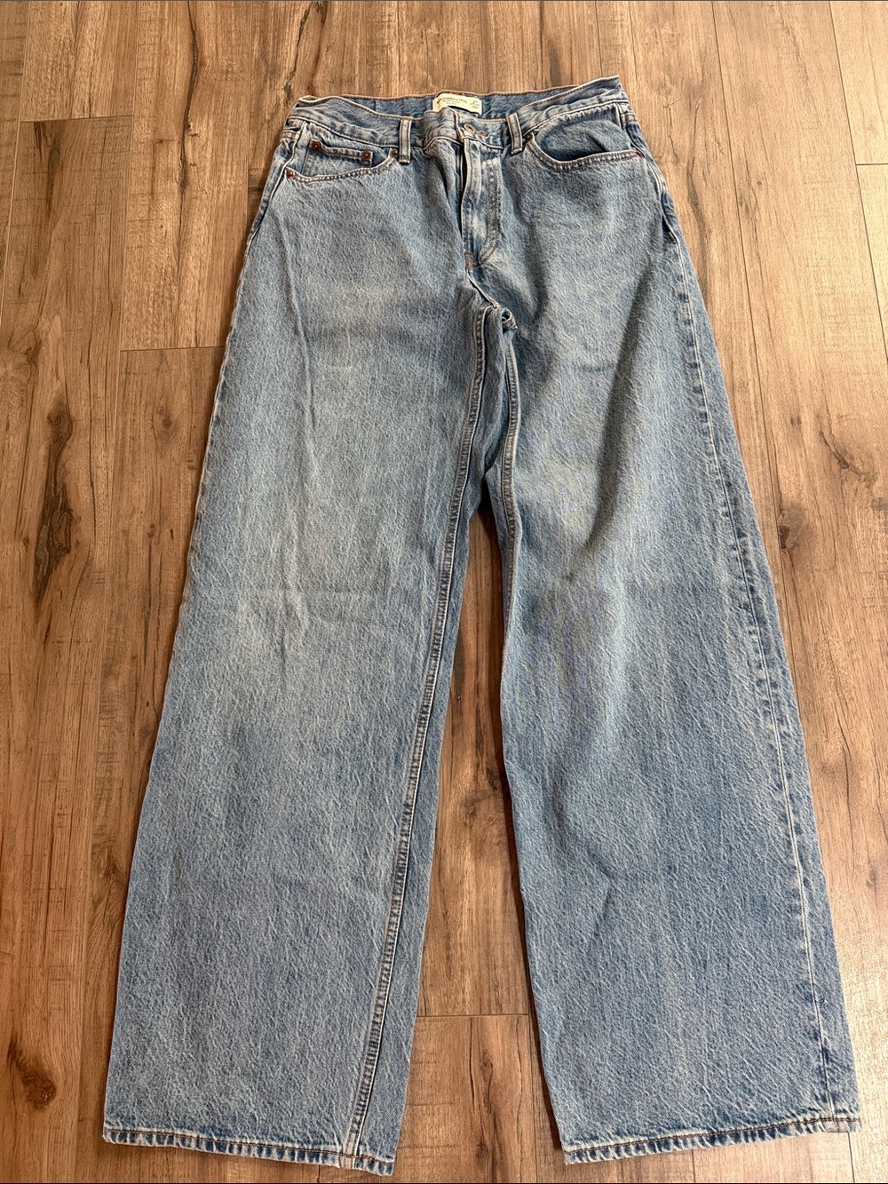 Abercrombie & Fitch Light Blue Low Rise Jeans extra long